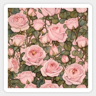 Katie’s Pink Castilian Rose Garden Sticker